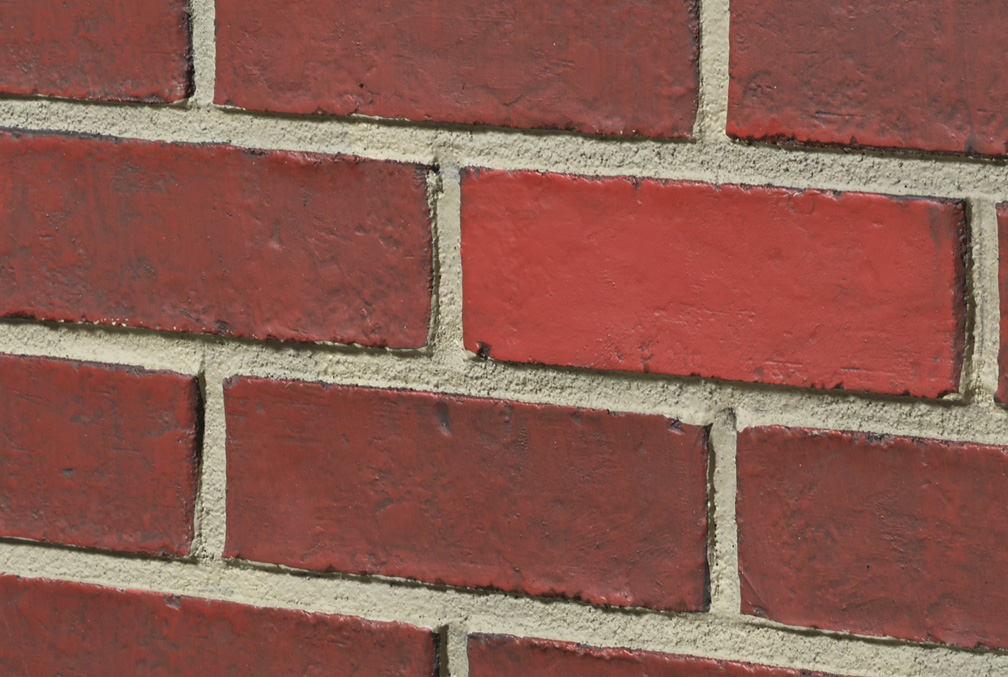 Smooth Brick Interlock - Dark Red Gray Grout